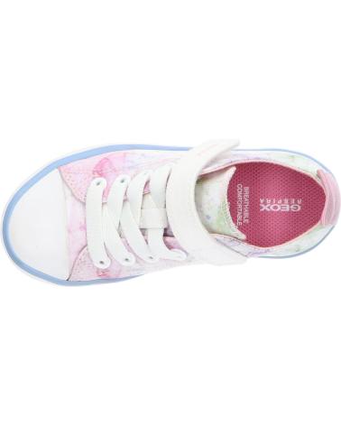 Zapatillas casual para niña GEOX  de  J454NA 000AN J GISLI  C0406 WHITE-PINK