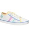 Zapatillas casual para niña GEOX  de  J454NF 00010 J GISLI  C1372 WHITE-LT YELLOW