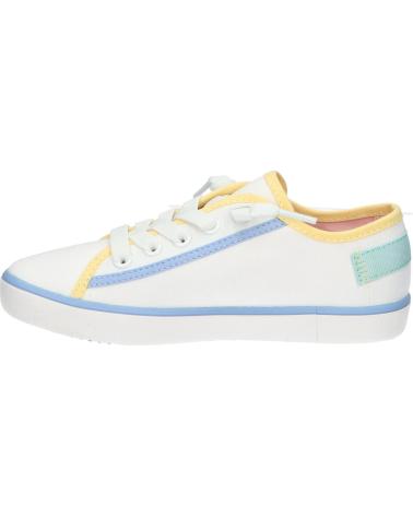 Zapatillas casual para niña GEOX  de  J454NF 00010 J GISLI  C1372 WHITE-LT YELLOW