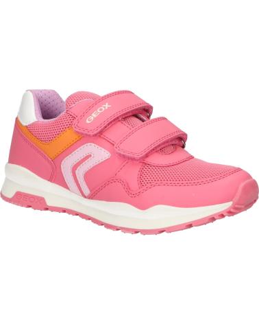  Casual sneakers for girl GEOX J458CA 0BC14 J PAVEL  C7Q8T LT CORAL-LT PINK