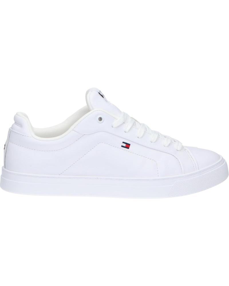 Deportivas TOMMY HILFIGER  de Hombre FM0FM05317 ICON COURT LTH FLAG ESS  YBS WHITE