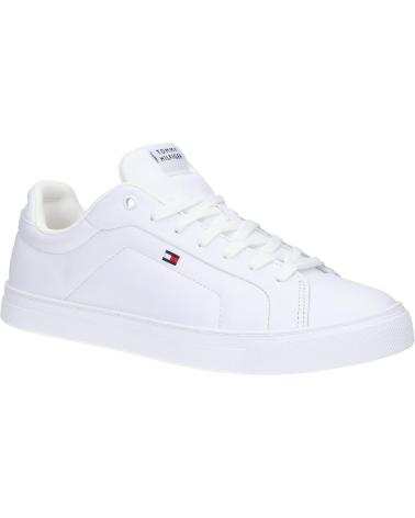 Zapatillas casual para hombre TOMMY HILFIGER  de  FM0FM05317 ICON COURT LTH FLAG ESS  YBS WHITE