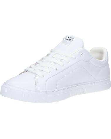 Zapatillas casual para hombre TOMMY HILFIGER  de  FM0FM05317 ICON COURT LTH FLAG ESS  YBS WHITE
