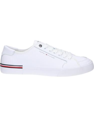 Man Trainers TOMMY HILFIGER FM0FM05399 CORE CORPORATE VULE LEATHER  YBS WHITE
