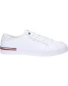 Man Trainers TOMMY HILFIGER FM0FM05399 CORE CORPORATE VULE LEATHER  YBS WHITE