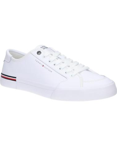  Casual sneakers for men TOMMY HILFIGER FM0FM05399 CORE CORPORATE VULE LEATHER  YBS WHITE