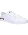  Casual sneakers for men TOMMY HILFIGER FM0FM05399 CORE CORPORATE VULE LEATHER  YBS WHITE