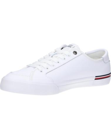  Casual sneakers for men TOMMY HILFIGER FM0FM05399 CORE CORPORATE VULE LEATHER  YBS WHITE