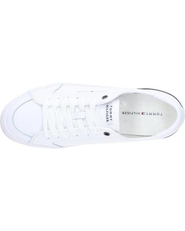  Casual sneakers for men TOMMY HILFIGER FM0FM05399 CORE CORPORATE VULE LEATHER  YBS WHITE