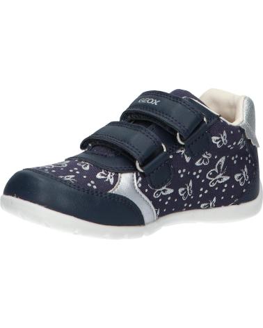  Casual sneakers for girl GEOX B251QA 0AW54 B ELTHAN  C0673 NAVY-SILVER