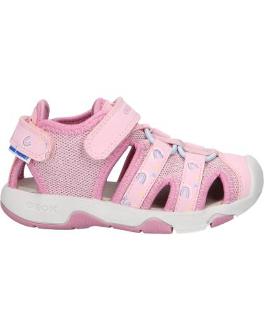 girl Sandals GEOX B450DB 0ASCE B SANDAL MULTY  C8099 LT PINK-DK PINK