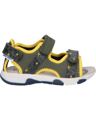 boy Sandals GEOX B450FA 014CE B SANDAL MULTY  C0629 MILITARY-OCHREYELLOW