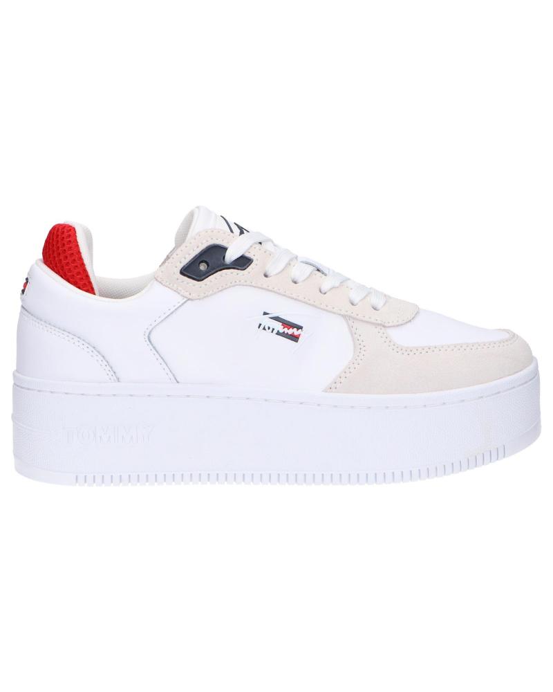 Sportschuhe TOMMY HILFIGER  für Damen EN0EN01421 ICONIC FLATFORM  YBR WHITE