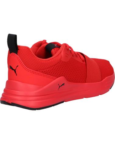 Woman and girl and boy sports shoes PUMA 374214 WIRED RUN JR  05 HIGH RISK RED
