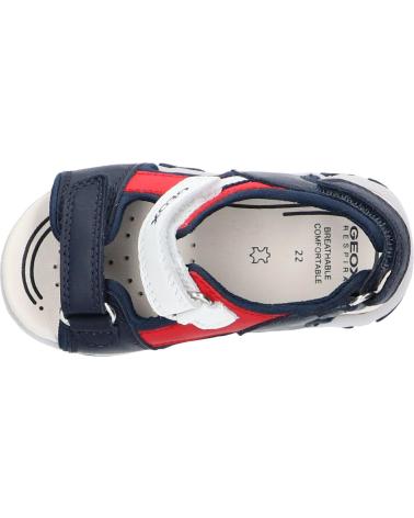  Dress sandals for boy GEOX B4559A 08515 B SANDAL FLAFFEE  C0735 NAVY-RED