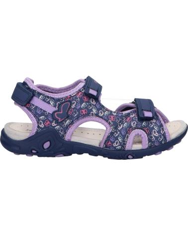 girl Sandals GEOX J35GRD 0CE15 J SANDAL WHINBERRY G  CF48E NAVY-DK LILAC