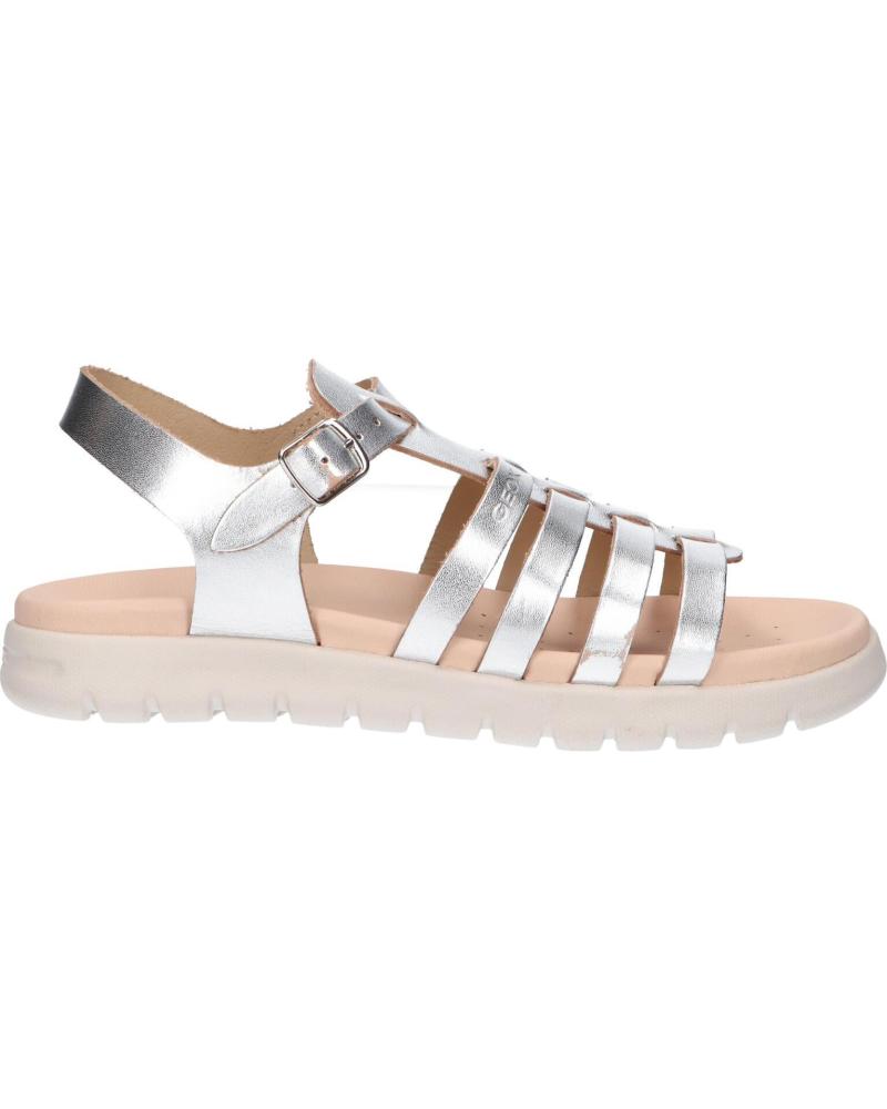 girl Sandals GEOX J35GSB 000CF J SANDAL SOLEIMA GIR  C1007 SILVER
