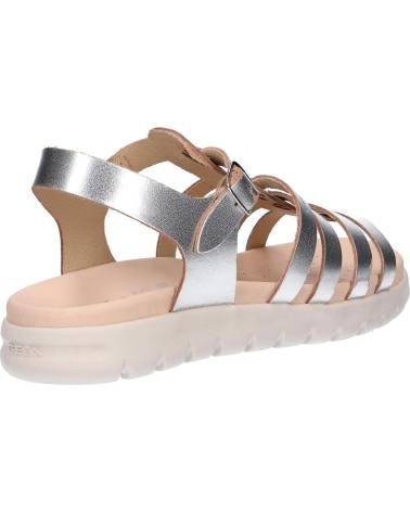 girl Sandals GEOX J35GSB 000CF J SANDAL SOLEIMA GIR  C1007 SILVER