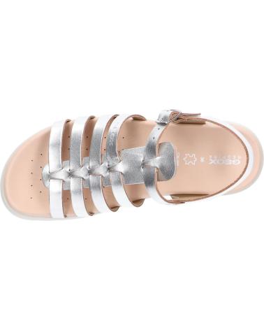 girl Sandals GEOX J35GSB 000CF J SANDAL SOLEIMA GIR  C1007 SILVER