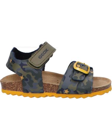 boy Sandals GEOX B922QA 00454 B SANDAL CHALKI  C3375 SAGE-OCHREYELLOW