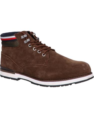 Man Mid boots TOMMY HILFIGER FM0FM04200 HILFIGER SUEDE BOOT  GT6 COCOA