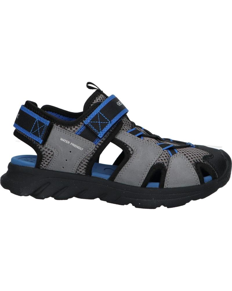 boy Sandals GEOX J45F1F 014ME J SANDAL AIRADYUM BO  C0069 GREY-ROYAL