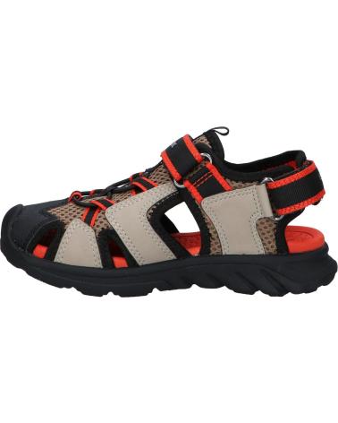 boy Sandals GEOX J45F1F 014ME J SANDAL AIRADYUM BO  C5051 DK BEIGE-RED