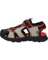 boy Sandals GEOX J45F1F 014ME J SANDAL AIRADYUM BO  C5051 DK BEIGE-RED