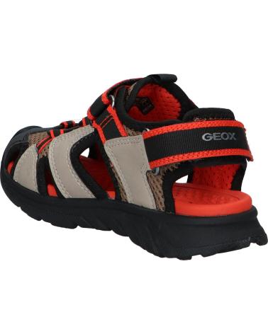 boy Sandals GEOX J45F1F 014ME J SANDAL AIRADYUM BO  C5051 DK BEIGE-RED