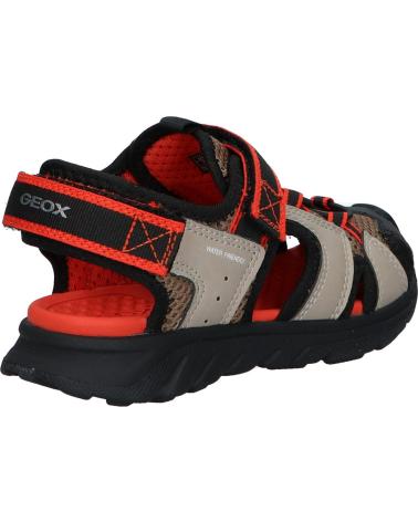 boy Sandals GEOX J45F1F 014ME J SANDAL AIRADYUM BO  C5051 DK BEIGE-RED