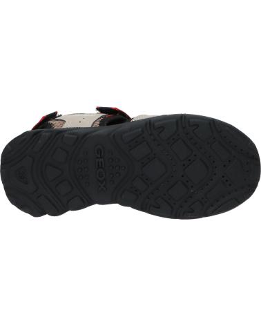 boy Sandals GEOX J45F1F 014ME J SANDAL AIRADYUM BO  C5051 DK BEIGE-RED