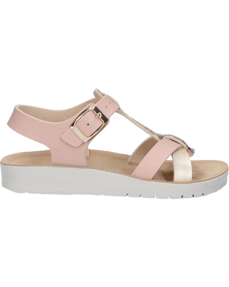 Woman and girl Sandals GEOX J45EAG 05404 J SANDAL COSTAREI  C8J2U DK ROSE-PLATINUM