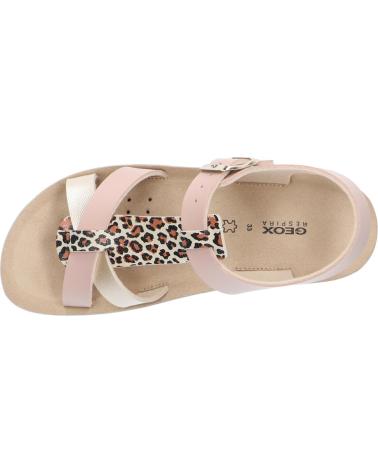 Woman and girl Sandals GEOX J45EAG 05404 J SANDAL COSTAREI  C8J2U DK ROSE-PLATINUM