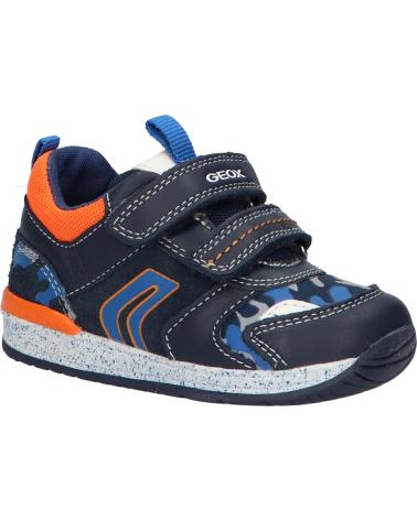 Zapatillas casual para niño GEOX  de  B150RB 08514 B RISHON  CF47R NAVY-LT ORANGE