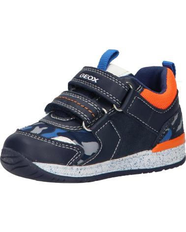 Zapatillas casual para niño GEOX  de  B150RB 08514 B RISHON  CF47R NAVY-LT ORANGE