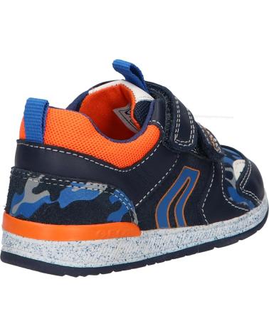 Zapatillas casual para niño GEOX  de  B150RB 08514 B RISHON  CF47R NAVY-LT ORANGE