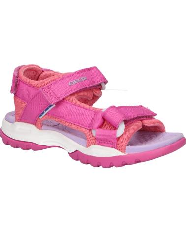 girl Sandals GEOX J450WA 01411 J BOREALIS  C8N7Q FUCHSIA-LT CORAL