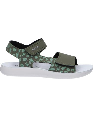 girl Sandals GEOX J45GQE 000CE J SANDAL LIGHTFLOPPY  C3222 MILITARY-GREEN