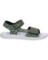 girl Sandals GEOX J45GQE 000CE J SANDAL LIGHTFLOPPY  C3222 MILITARY-GREEN