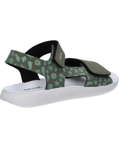 girl Sandals GEOX J45GQE 000CE J SANDAL LIGHTFLOPPY  C3222 MILITARY-GREEN