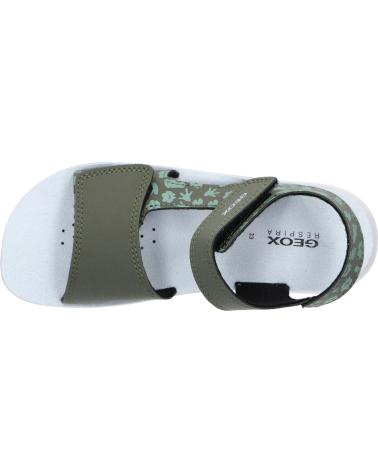 girl Sandals GEOX J45GQE 000CE J SANDAL LIGHTFLOPPY  C3222 MILITARY-GREEN