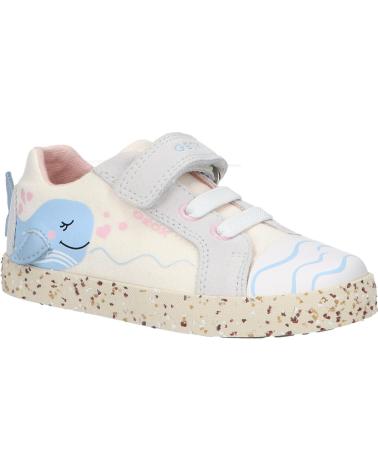 Zapatillas casual para niña GEOX  de  B25D5C 01022 B KILWI  C1000 WHITE