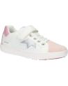 Zapatillas casual para niña GEOX  de  J35DWA 08554 J SILENEX  C0674 WHITE-ROSE