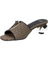 Sandalias de vestir para mujer EXE  de  SCARLET-601  RAFFIA BLACK BEIGE
