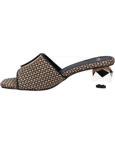 Sandalias de vestir para mujer EXE  de  SCARLET-601  RAFFIA BLACK BEIGE