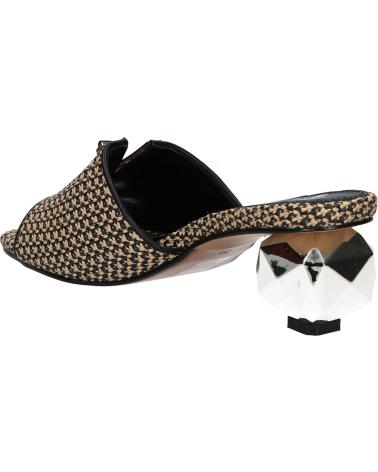 Sandalias de vestir para mujer EXE  de  SCARLET-601  RAFFIA BLACK BEIGE