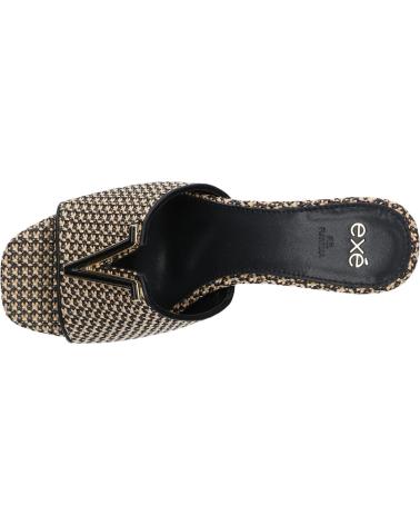 Sandalias de vestir para mujer EXE  de  SCARLET-601  RAFFIA BLACK BEIGE
