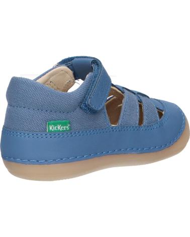 Sandales habillées pour garçon KICKERS  pour  1201230-10-0 KICK SUSHYK SHEEP LTHCOTTON CANVAS  5 BLEU