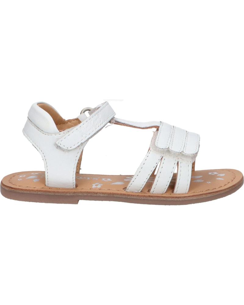 girl Sandals KICKERS 1202383-30-0 DIAMANTO SHEEP NAPPA  3 BLANC