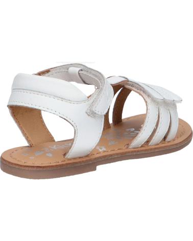girl Sandals KICKERS 1202383-30-0 DIAMANTO SHEEP NAPPA  3 BLANC